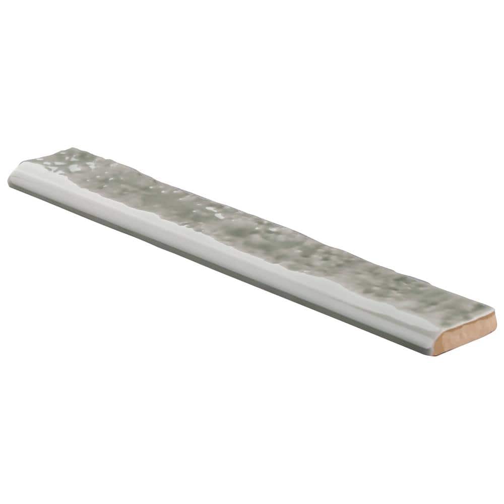 Virtuo Dark Gray Ceramic Quarter Round Tile Trim 1.45" x 9.21"