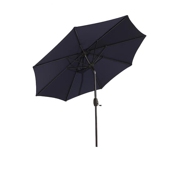 Unbranded 9 ft. Market Tilt Outdoor Patio Umbrella in Dark Blue for Pool, Garden and Backyard