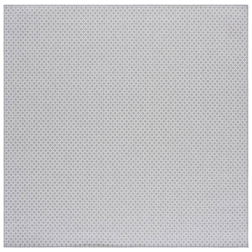 Terrace Gray/Ivory 7 ft. x 7 ft. Geometric Diamond Square Indoor/Outdoor Area Rug price history on PriceWatchPro