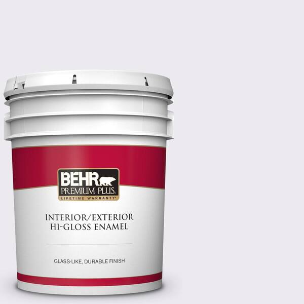 BEHR PREMIUM PLUS 5 gal. #630A-1 Amethyst Cream Hi-Gloss Enamel Interior/Exterior Paint