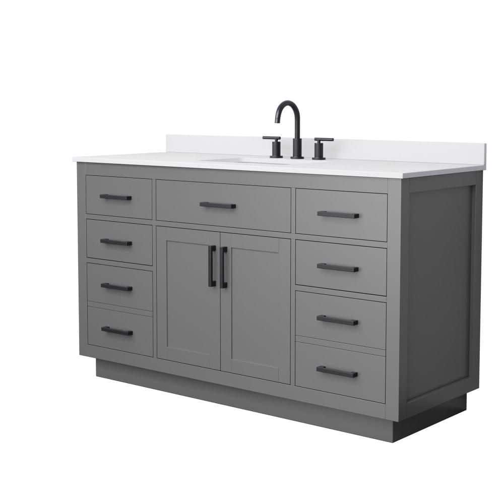 Beckett TK 60 in. Single Freestanding Dark Gray Bath Vanity with Top price history on PriceWatchPro