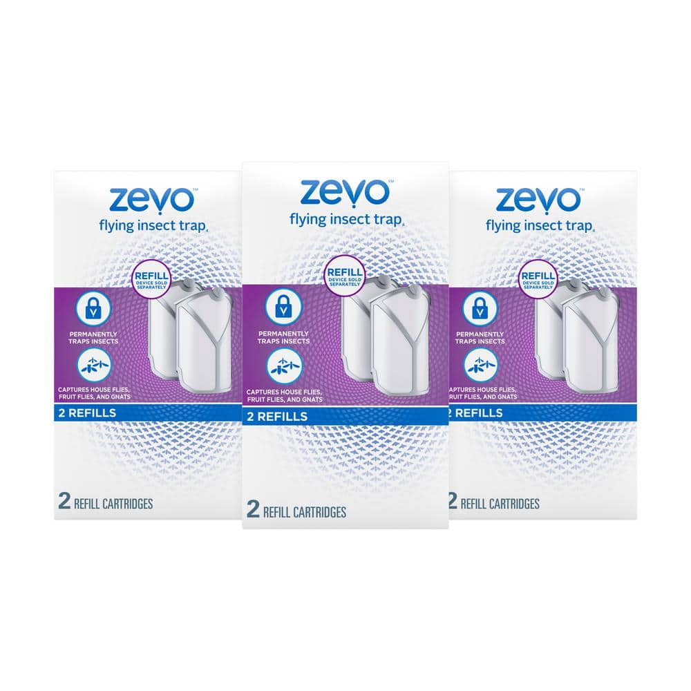 ZEVO Refills 4 Cartridges  Device Sold Separately+ 3 pcs Yellow Sticky  Fruit Trap… 