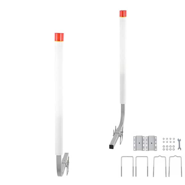 SKYSHALO Marine Trailer Guide Set, 62 in. with LED Illumination, Pair of Steel Anti-Rust Guide Poles, Equipped with PVC Sleeves