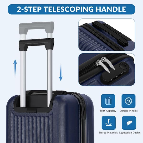 HIKOLAYAE 2-Piece Suitcase Carry On Luggage with Spinner Wheels