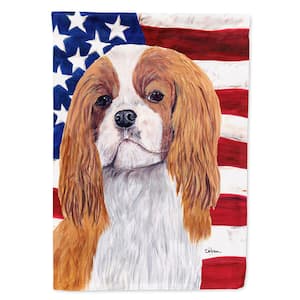 0.91 ft. x 1.29 ft. Polyester USA American 2-Sided 2-Ply Flag with Cavalier Spaniel Garden Flag