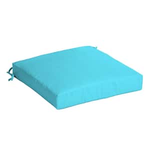 21 in. x 21 in. Pool Blue Leala Square Outdoor Seat Cushion