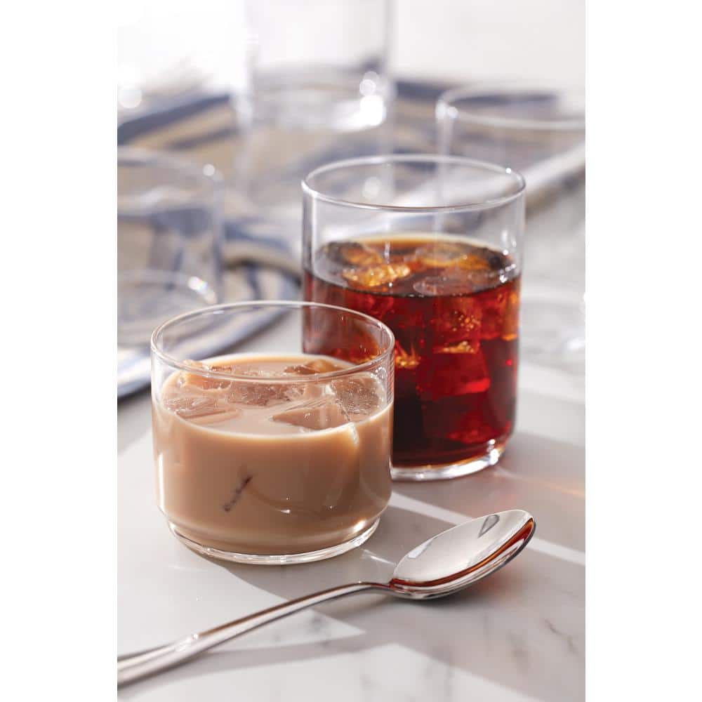 Clear Stackable Short Drinking Glasses Set of Six
