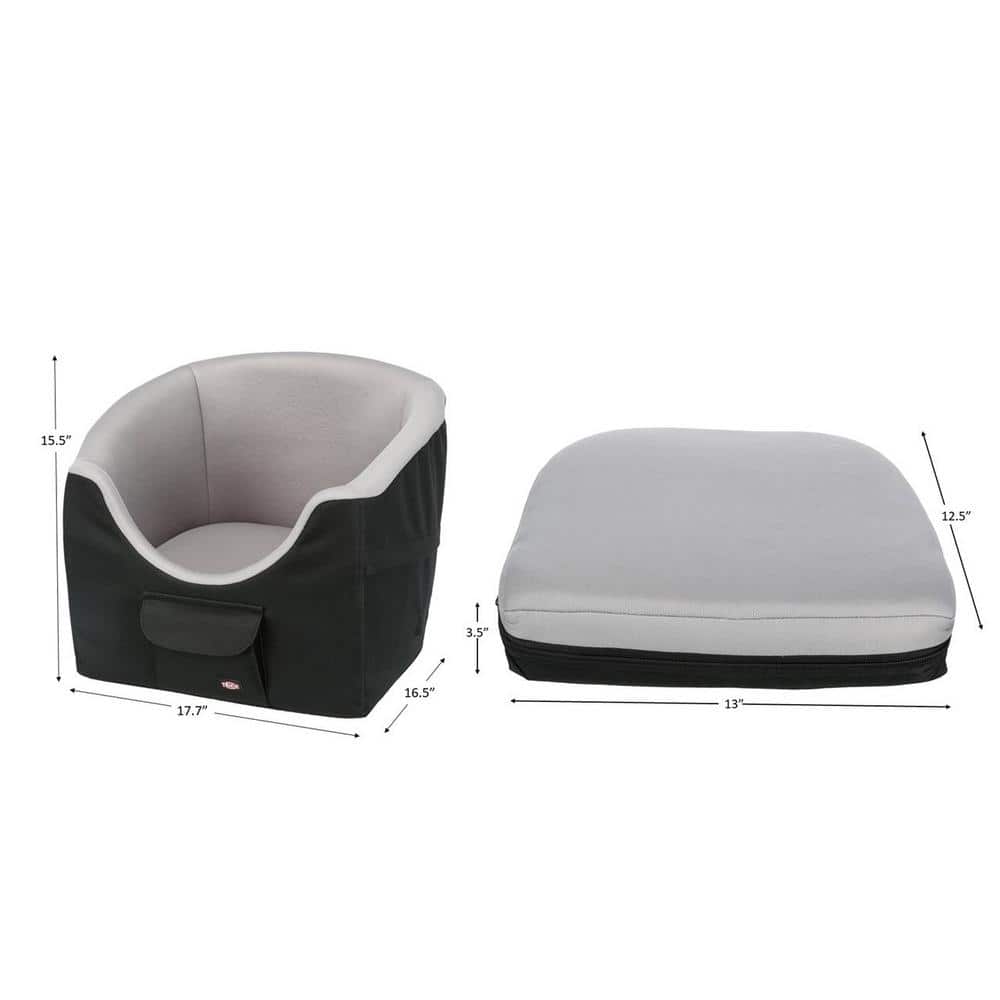 Small Black Soft-Sided Dog Car Booster Seat