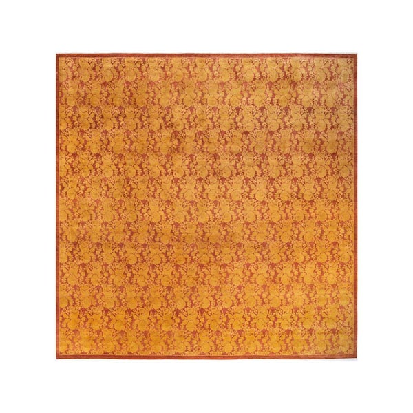 Mogul Traditional Pink 10 ft. 2 in. x 10 ft. 4 in. Abstract Area Rug