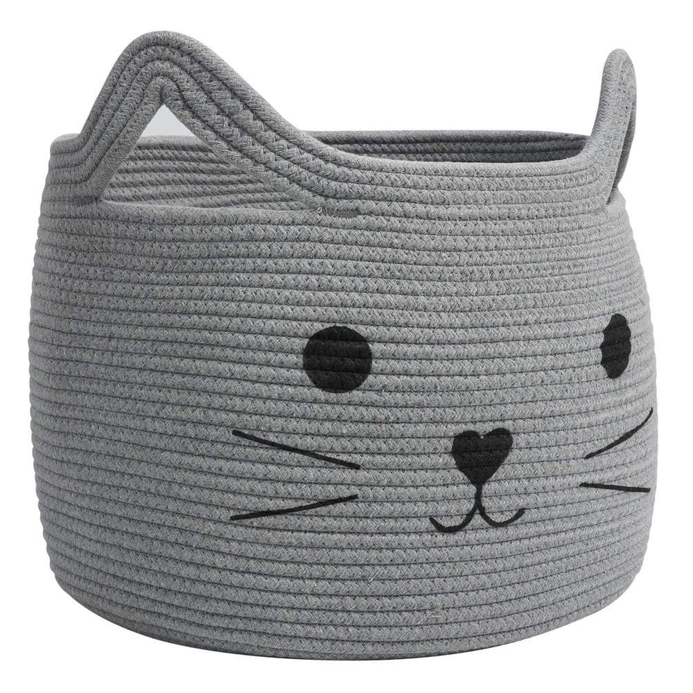 Gray 15.7 in. x 11.8 in. Woven Jute Decorative Basket - For Toys, Blankets, Clothes, Towels, Gifts, Pet Gift Basket price history on PriceWatchPro