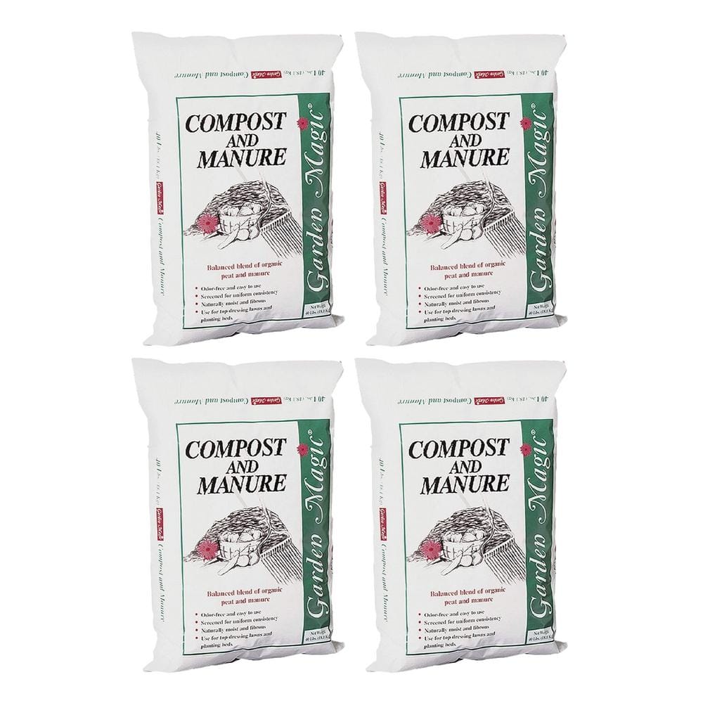 Lawn Garden Compost and Manure Blend, 40 Pound Bag (4-Pack)