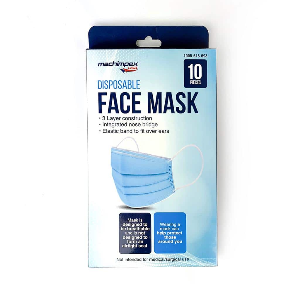 Disposable Adult Dust Face Masks (10-Pack) M-HDFM10 - The Home Depot