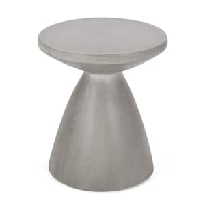 Lightweight Concrete Outdoor Side Table with Hourglass Structure