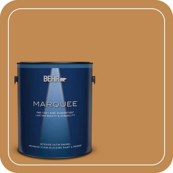 BEHR MARQUEE 1 gal. #M250-6 Toffee Tart Satin Enamel Interior Paint & Primer