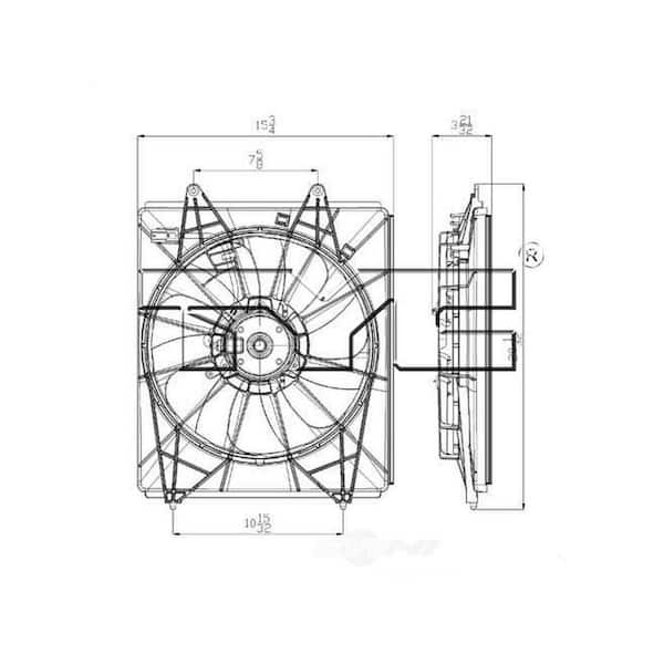 TYC A/C Condenser Fan Assembly 2011-2017 Honda Odyssey