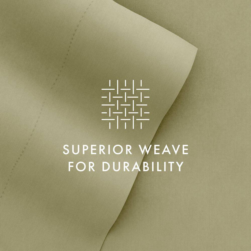 Sage Twin Microfiber 3-Piece Solid Sheet Set