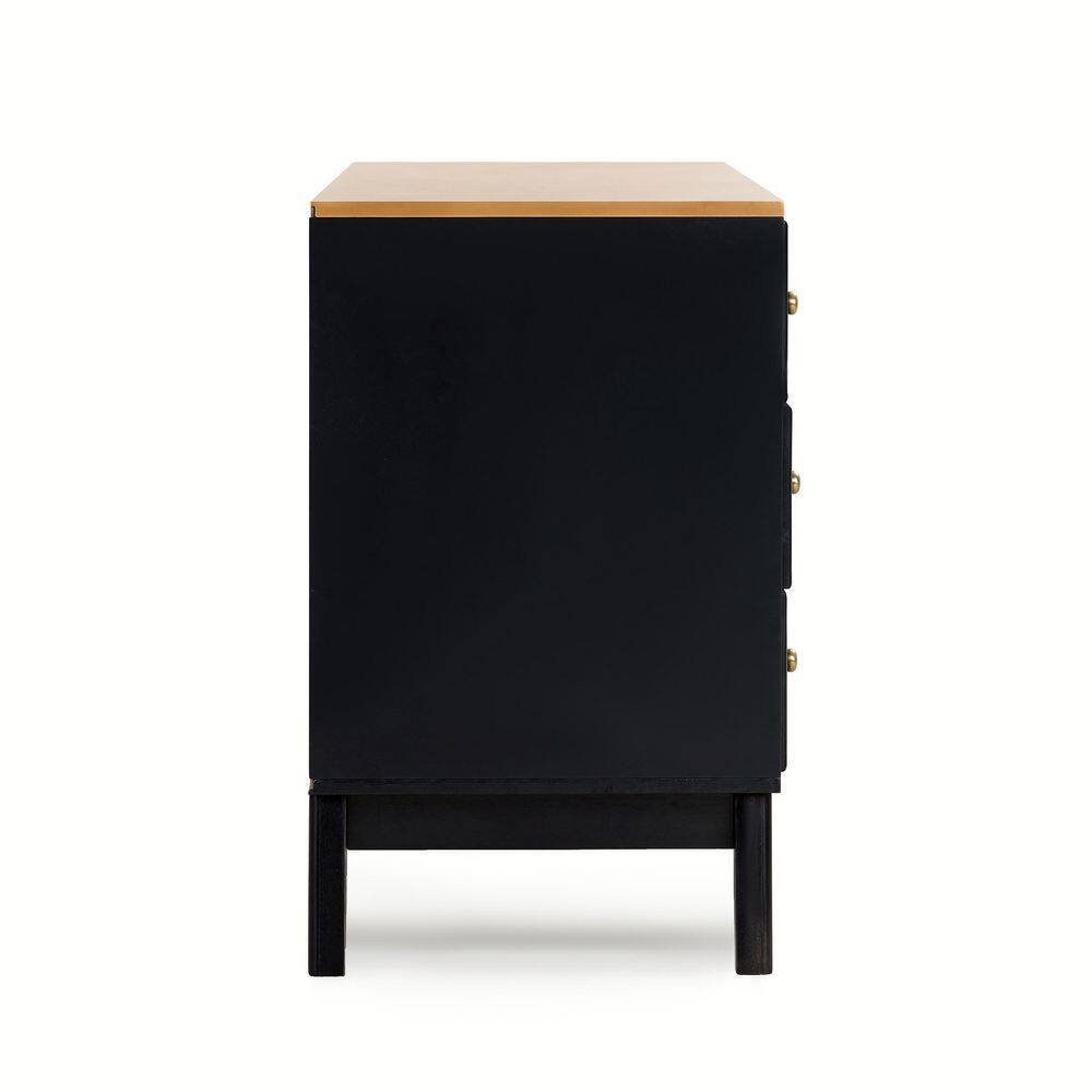 Black cabinet top and side panel.