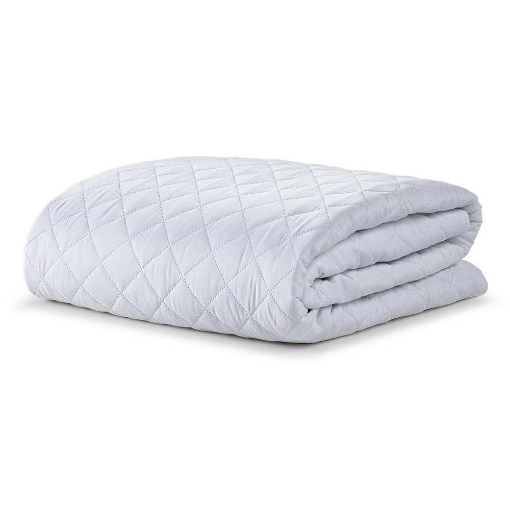 Luxurious King-Sized White Down Alternative Quilted Mattress Pad