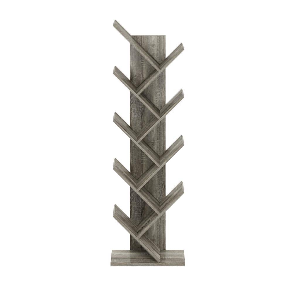 French Oak 9-Tier Lightweight Tree Bookshelf
