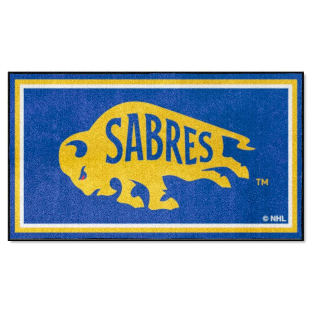 Fanmats Buffalo Sabres Blue Ft X Ft Plush Area Rug The Home Depot