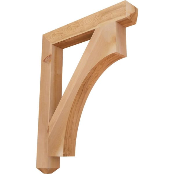 Ekena Millwork 3.5 in. x 36 in. x 28 in. Western Red Cedar Westlake Craftsman Smooth Bracket