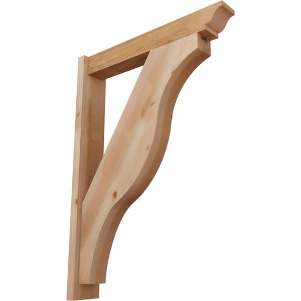 6 in. x 42 in. x 30 in. Western Red Cedar Fuston Traditional Smooth Outlooker