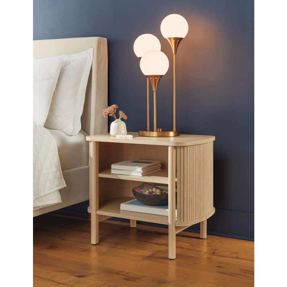 Marzio Brass Gold 25-Inch Modern 3-Orb Table Lamp