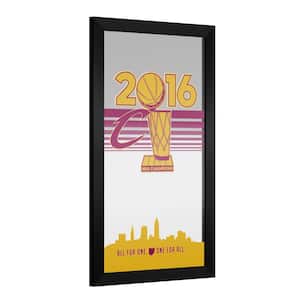 Cleveland Cavaliers 2016 NBA Champions 26 in. W x 15 in. H Wood Black Framed Mirror