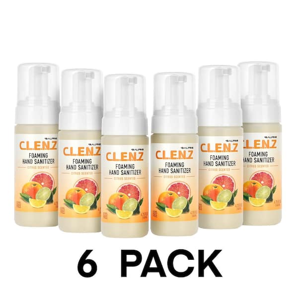 Alpine Industries CLENZ 4 oz. Citrus Scented Foaming Hand Sanitizer (6-Pack)