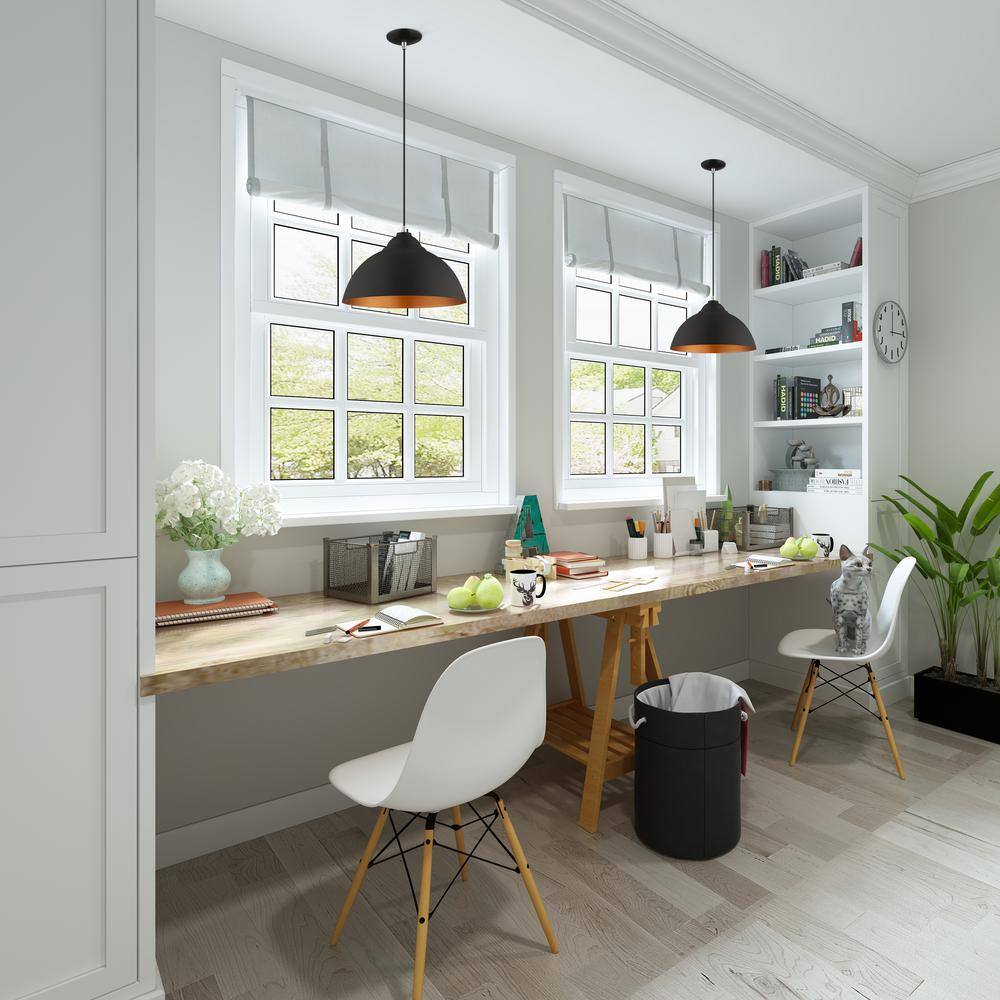 Mini Industrial Chic Black and Gold Pendant Light