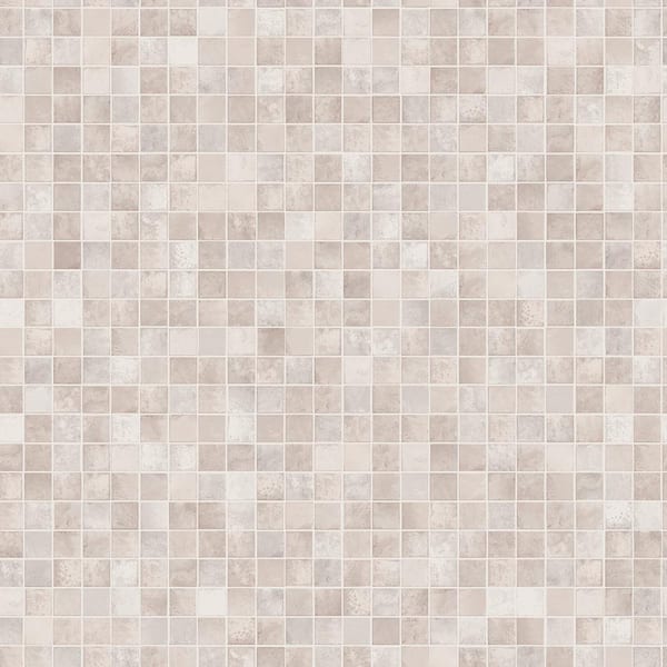 Tempaper Mosaic Tiles Neutral Wallpaper Sample