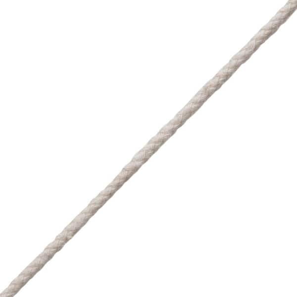 Dia. Wellington G2109H0048H10 White Braided Nylon Cord 48 ft L x 9/64 in 