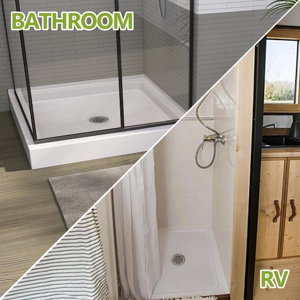 Zeafive Zeno 36 in. L x 36 in. W Square Corner Shower Pan