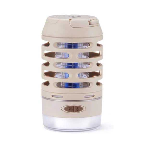 Electric UV Mosquito Killer Lamp Pest Fly Trap Catcher Harmless Odorless Noiseless Bug Zapper-Apricot