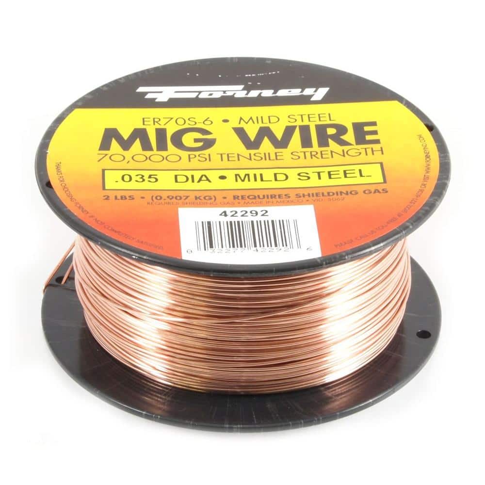 Forney 0.035 Dia E70S-6 Mild Steel MIG Wire 33 lb. Spool 42281 - The Home  Depot