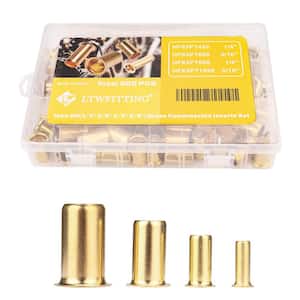 Assortment Kit 1/4 3/8 1/2 5/8 in. OD Compression Inserts, Brass Compression Fittings(Pack of 200)