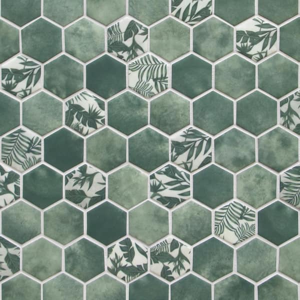 Mosaic Glass Tile 06-064 Green-5 tiles