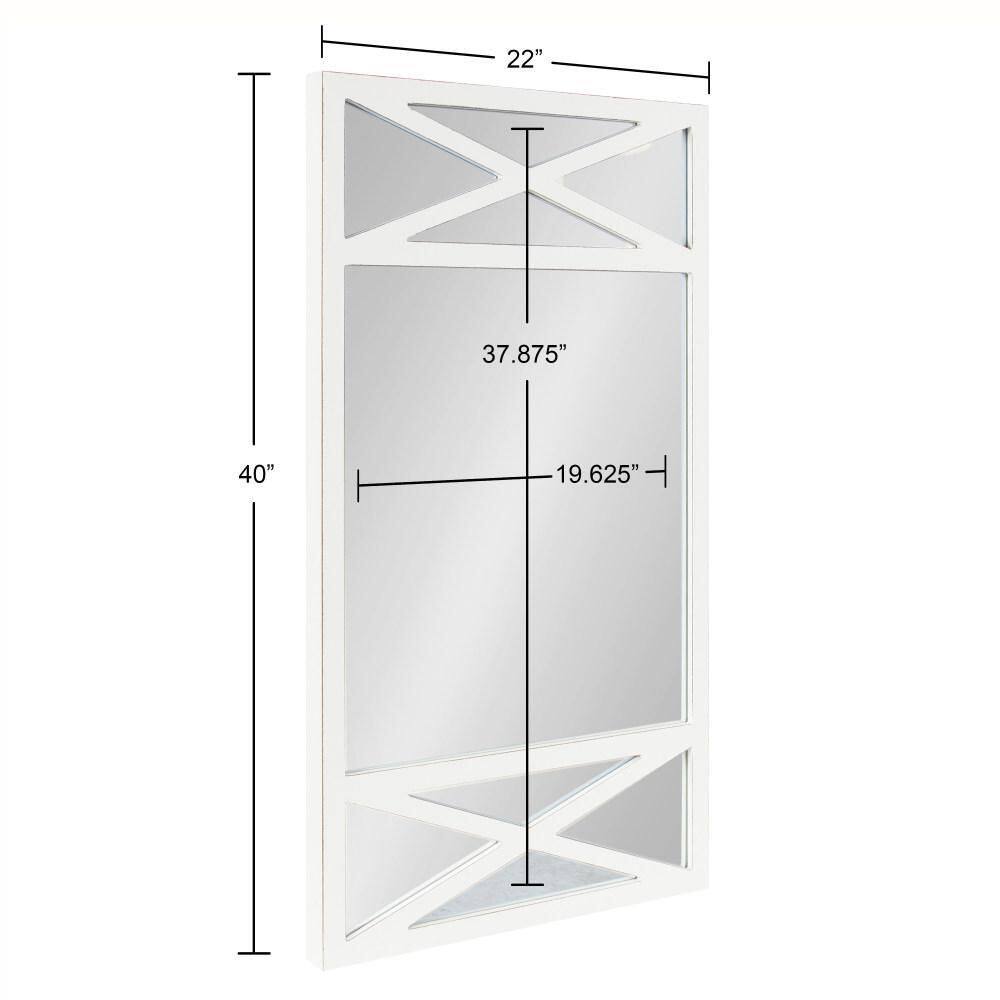 White Farmhouse Full Length Rectangular Bathroom Vanity Mirror