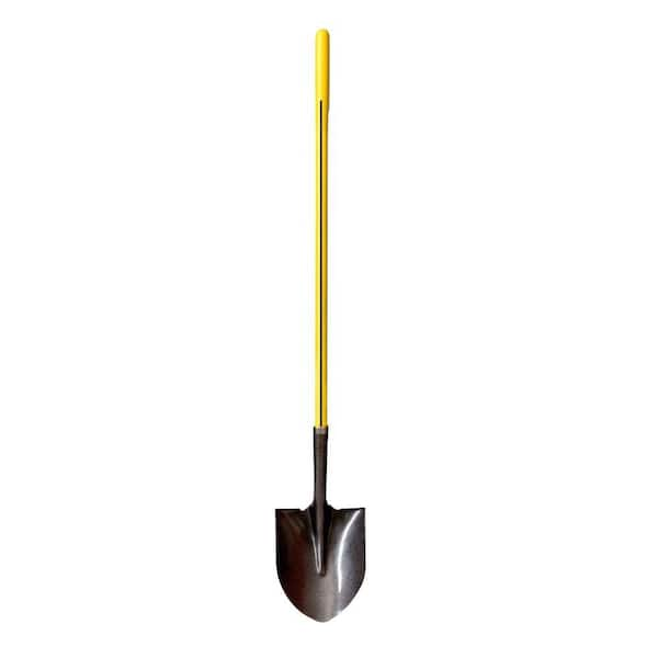 Nupla 48 in. Fiberglass Handle Heavy-Duty Round Point Shovel