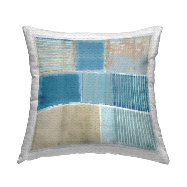 Stupell Industries Blocked Nautical Pattern Outdoor Printed Throw Pillow by Flora Kouta