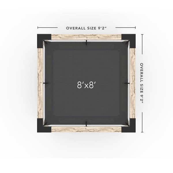 ONE WALL 9PCs 8x8 Picture Frames Black with 2 Mats for 6x6 or 4x4