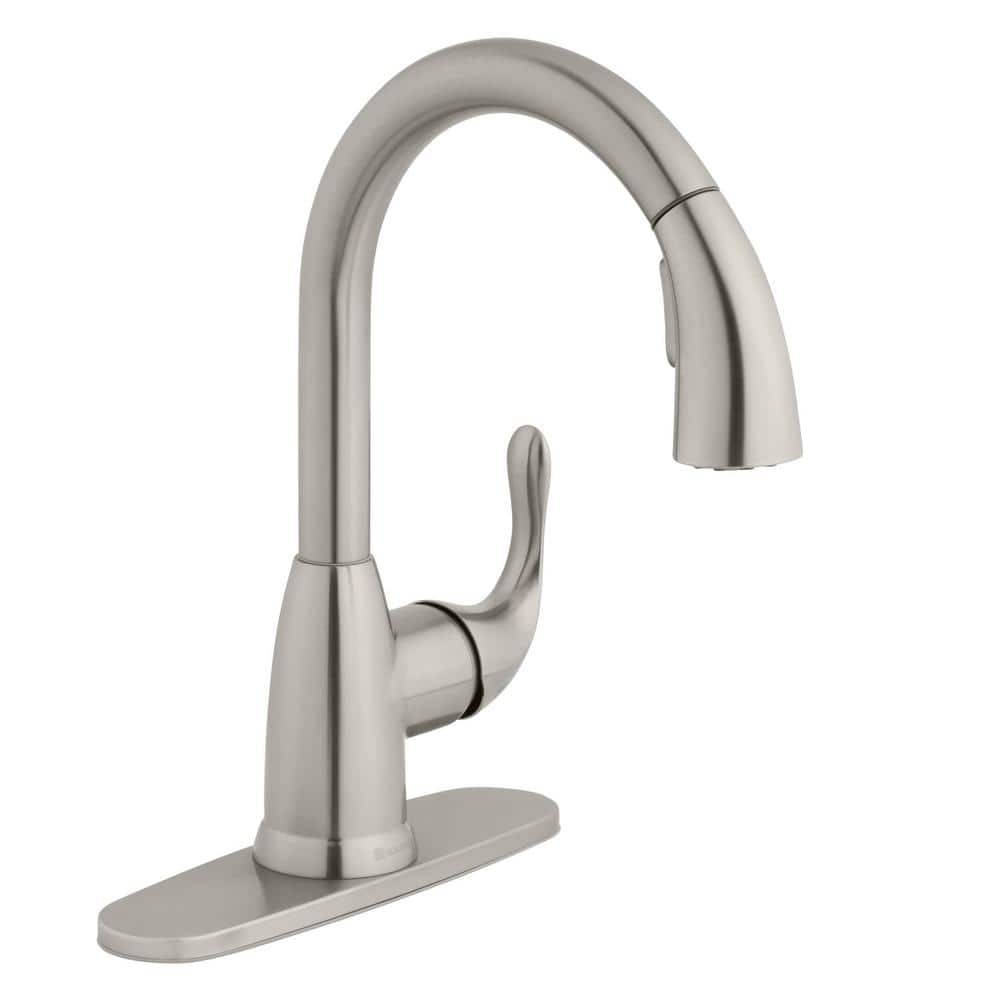 Glacier Bay Dylan SingleHandle PullDown Sprayer Kitchen Faucet in