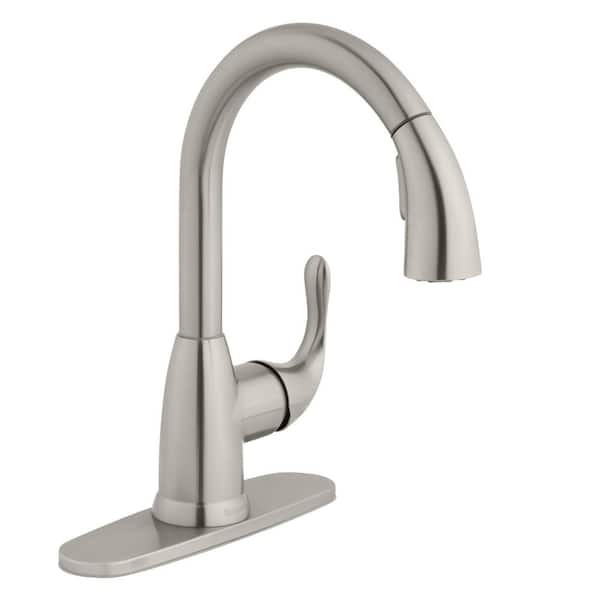 Glacier Bay Dylan Single-Handle Pull-Down Sprayer Kitchen Faucet in Stainless Steel