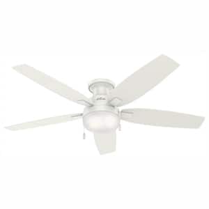 Duncan 52 in. LED Indoor Fresh White Flush Mount Ceiling Fan with Light