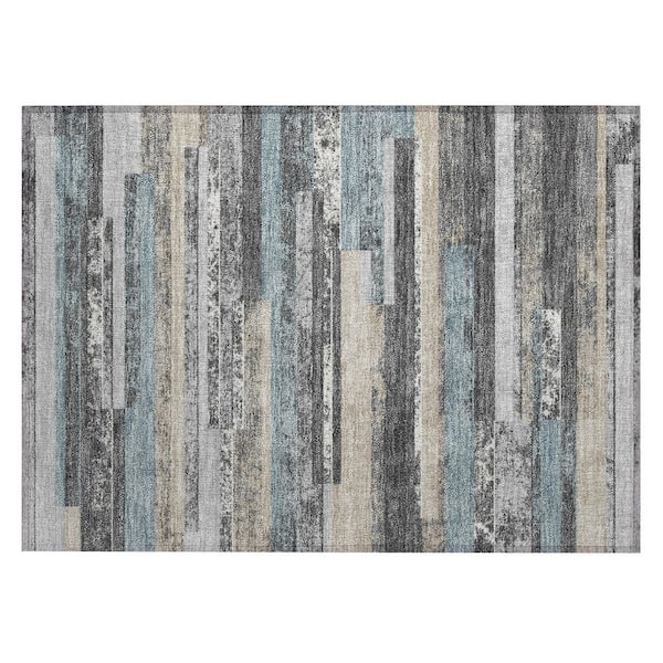 Chantille Machine Washable Indoor/Outdoor Abstract ACN3166 Gray 3 ft. x 4 ft. Area Rug