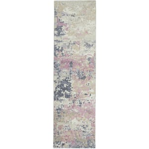 Ariana Blush Ombre Transitional 2 ft. x 7 ft. Runner Rug