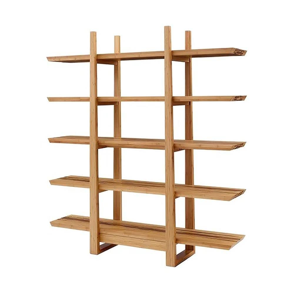 Magnolia Exotic Tiger Bamboo 5-Shelf Organizer in Brown