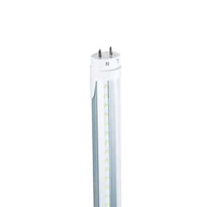 18-Watt T8 LED Light Bulb Tube 4 ft. T8 2340-Lumens Clear Ballast Bypass 5000K Daylight (10-Pack)