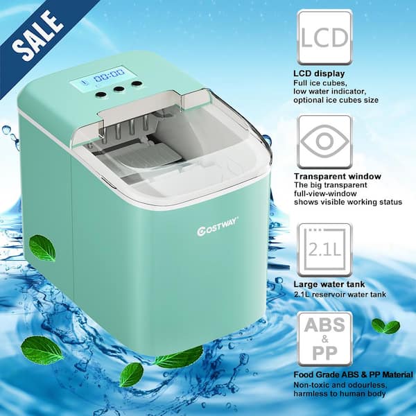 Costway Portable Ice Maker Machine Countertop 26LBS/24H LCD