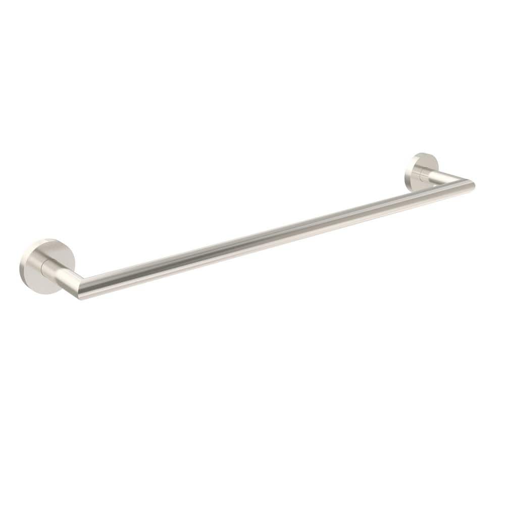 Satin Nickel 18" Wall-Mounted Metal Towel Bar